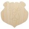 Black Bear Head Unfinished Wood Shape Piece Cutout for DIY Craft Projects